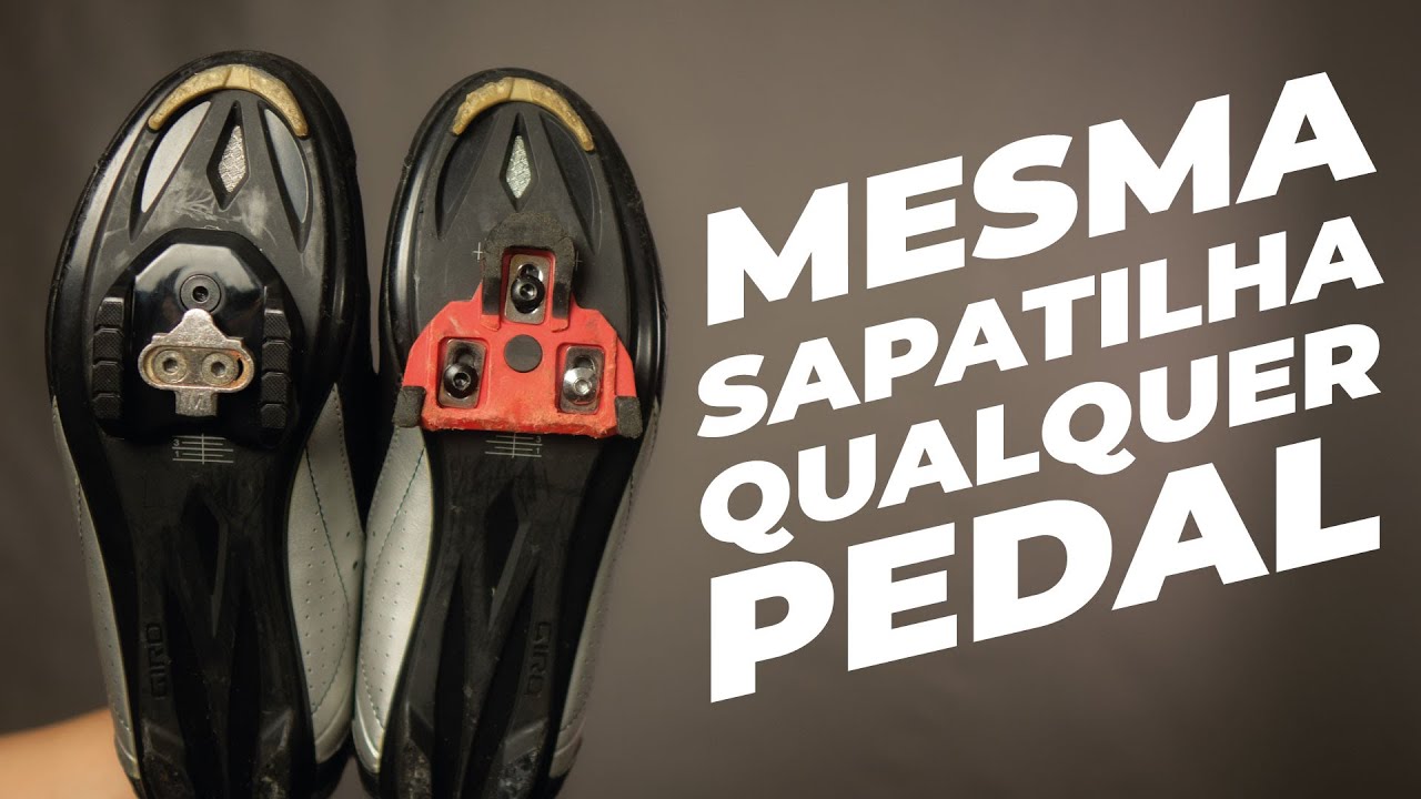 Usando a mesma sapatilha com qualquer pedal. Pedaleria