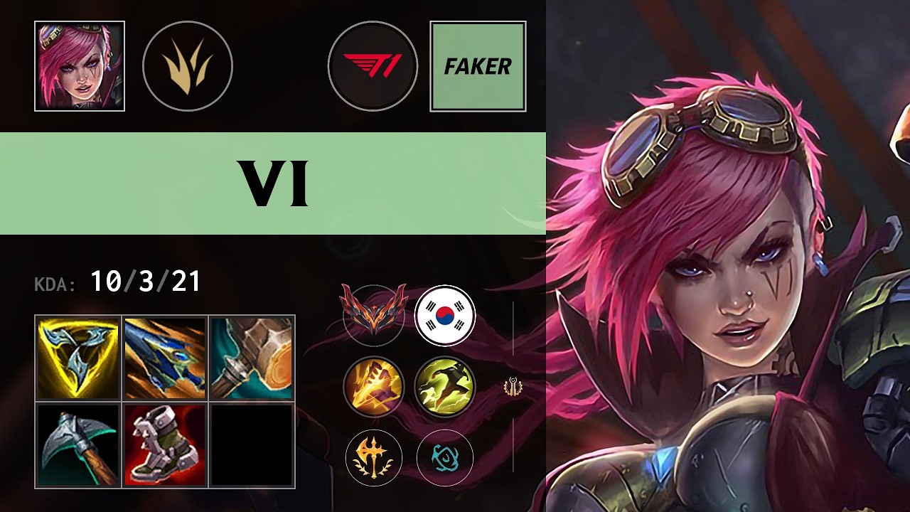 (T1 Faker) Vi Jungle vs Master Yi - KR Grandmaster Patch 26.13