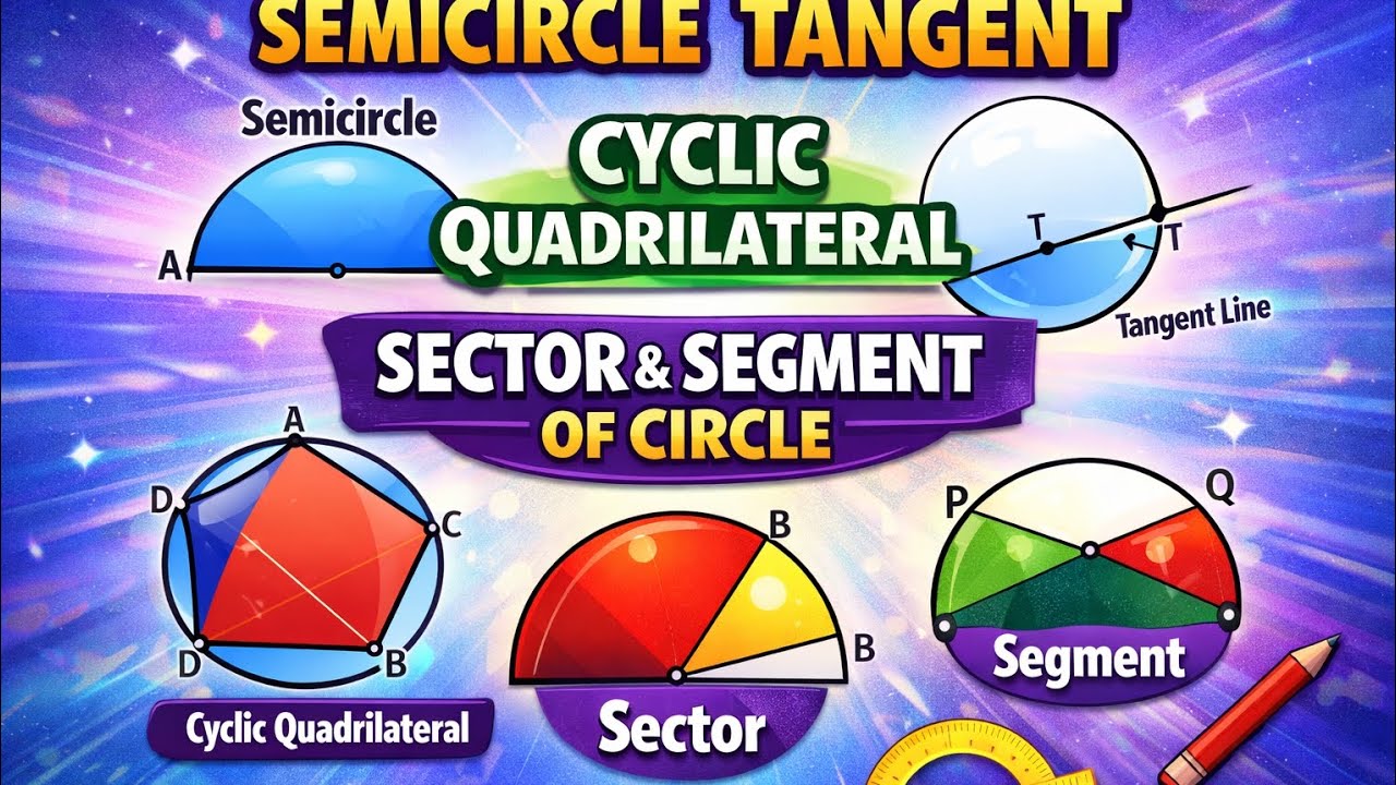 👍Circle Chapter One Shot | Semicircle, Tangent, Cyclic Quadrilateral | HP Patwari Maths📌 