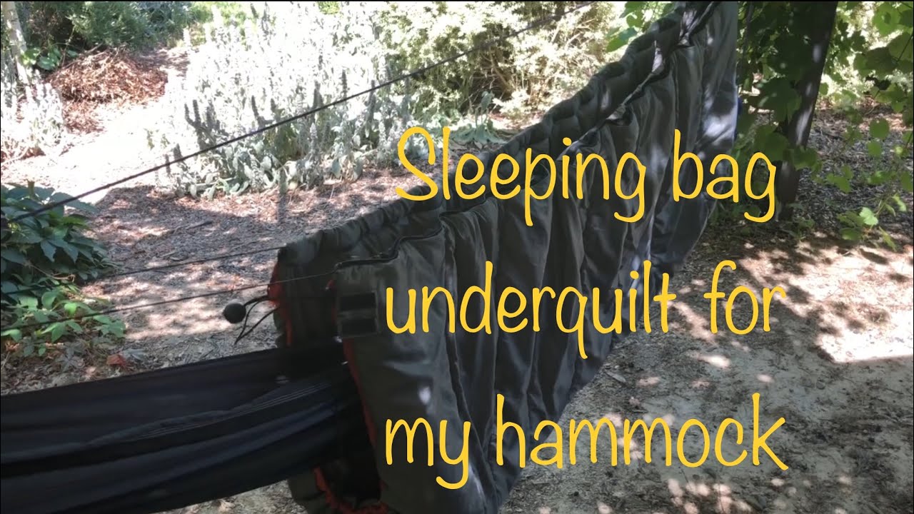 Cheap hammock underquilt made from sleeping bag