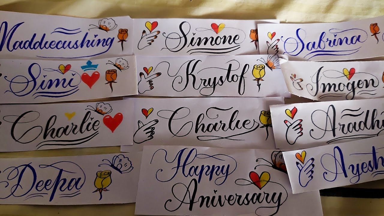 Live names writing | subscribers Names writing in calligraphy | calligraphy style.
