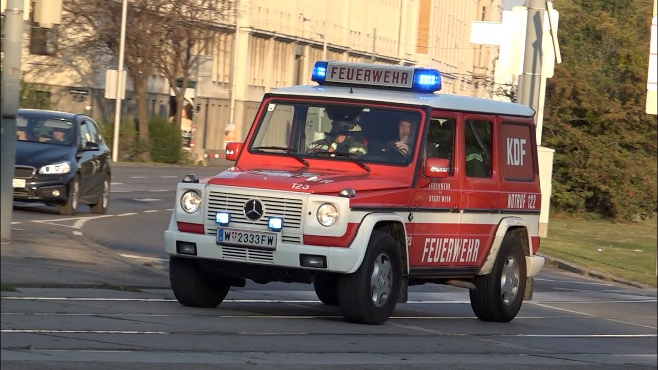 [Von 2 Wachen zum Einsatz!] L&ouml;schbereitschaft Berufsfeuerwehr Wien & FuStW Polizei Wien im Einsatz