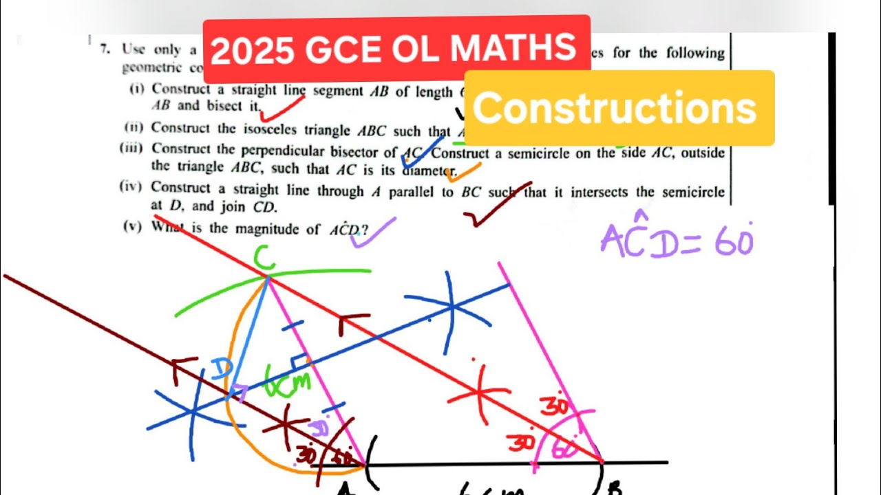 Построения (GCE OL) 2025 🚧 | Параллельные прямые, треугольники 🔺️, полукруги 🔵, касательные 📥 Пов...