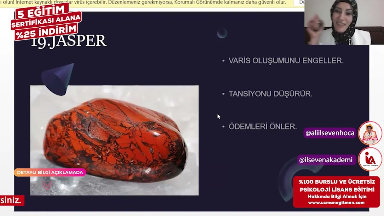 İLSEVEN AKADEMİ -  DOĞAL TAŞLAR EĞİTİMİ (2. B&Ouml;L&Uuml;M)