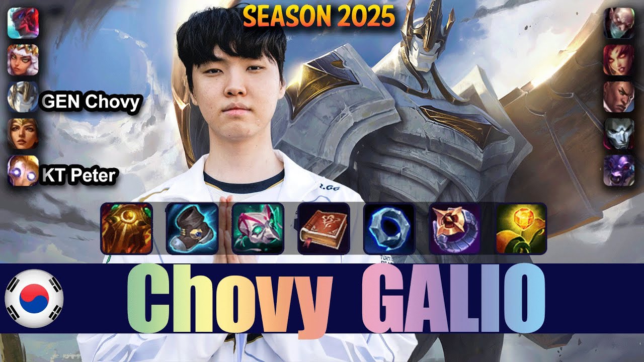 GEN Chovy GALIO vs LUCIAN Mid - Patch 25.18 KR Ranked | lolrec