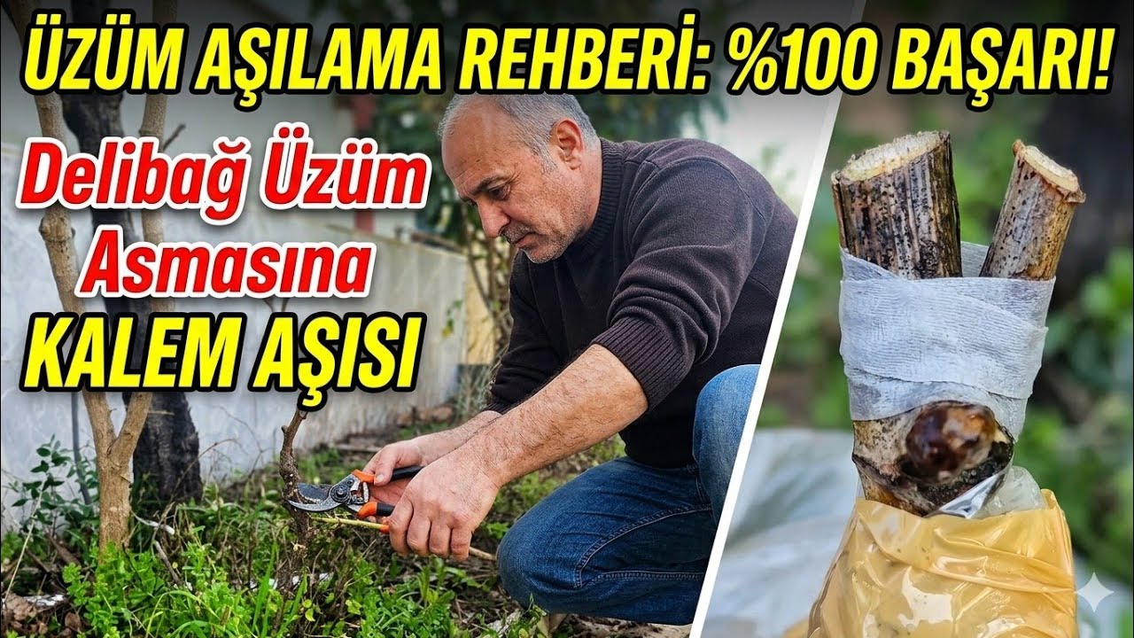 Delibağ Yabani Üzüm Asmasına Kalem Aşısı Nasıl Yapılır? | Adım Adım Üzüm Aşılama