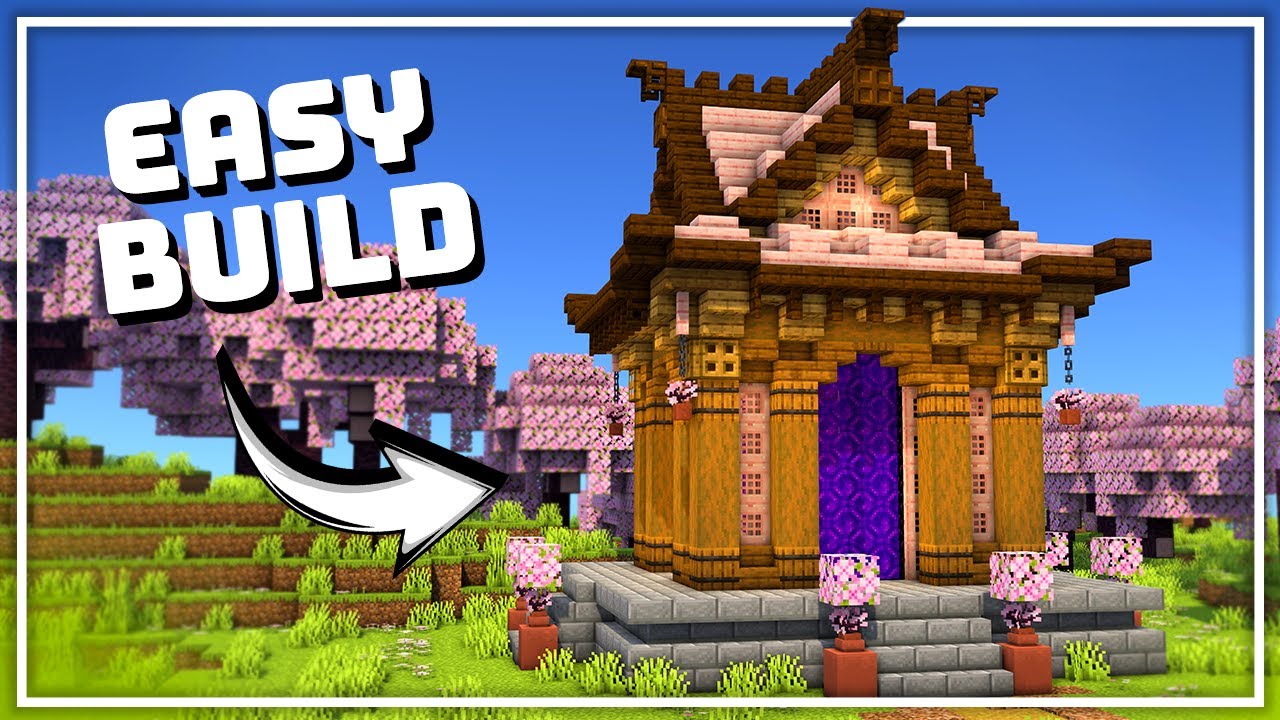 Японский портал Нижнего мира «Цветущая вишня» | Обучающее видео для Minecraft 1.20