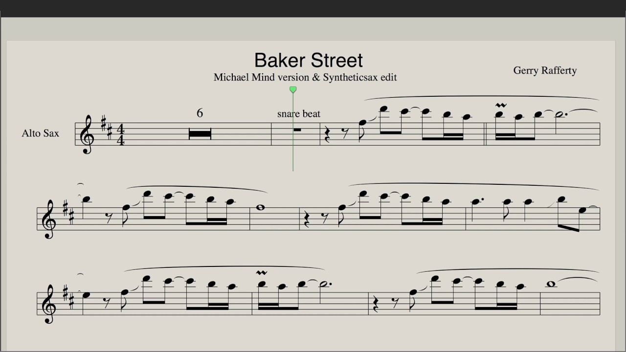 Michael Mind - Baker Street (Sax Alto version by Syntheticsax)