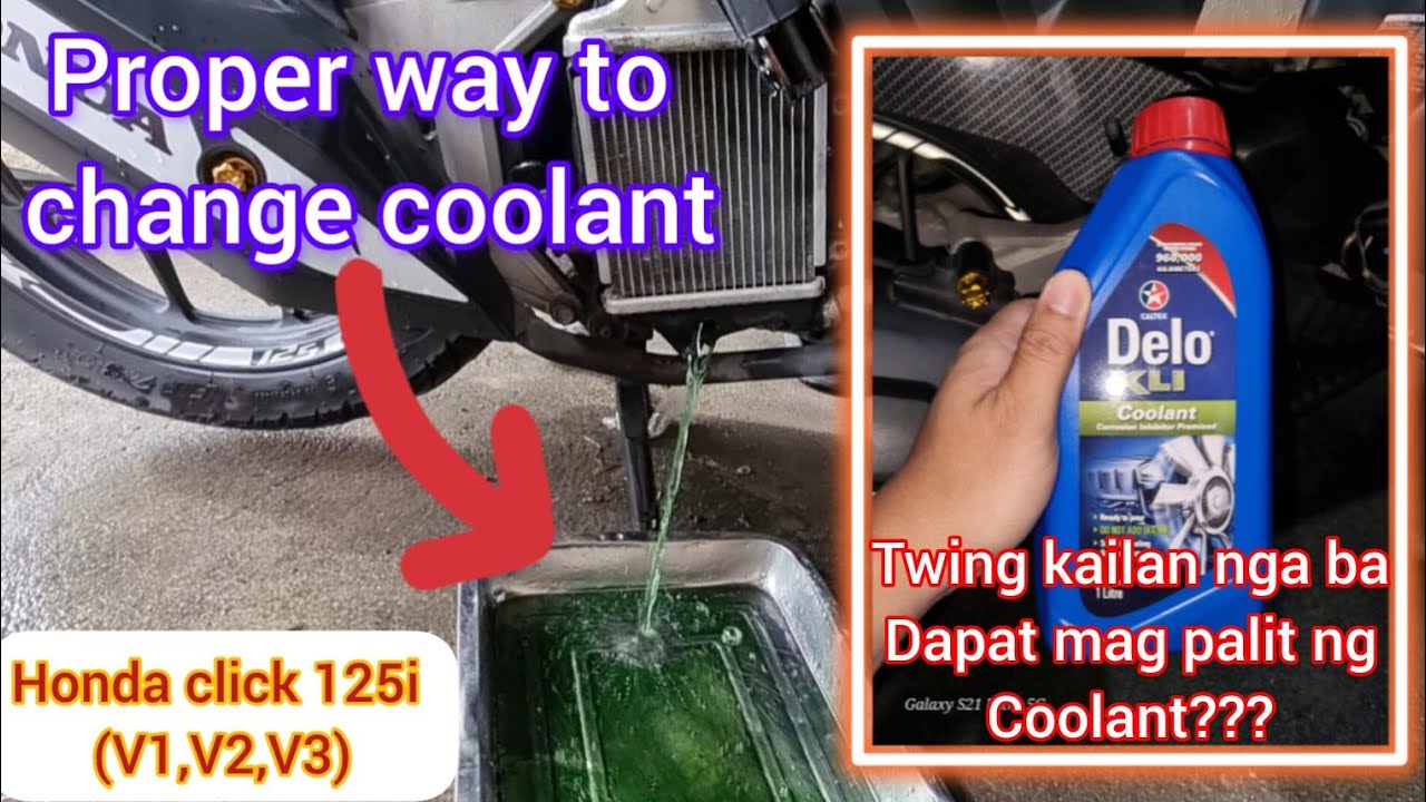 Honda click 125i (v1,v2,v3) change coolant (Tutorial 2024)