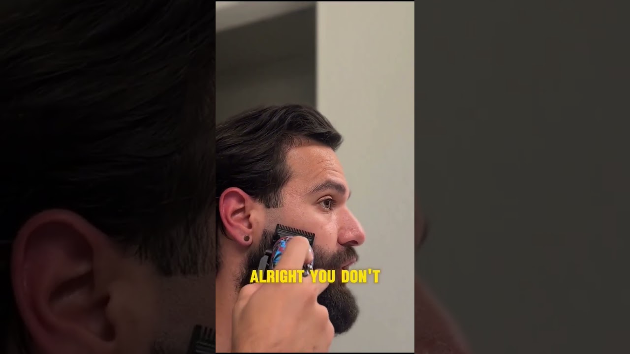 How to get an ITALIAN Beard Fade at home ‼️🇮🇹 #hairstyle #beardgrooming