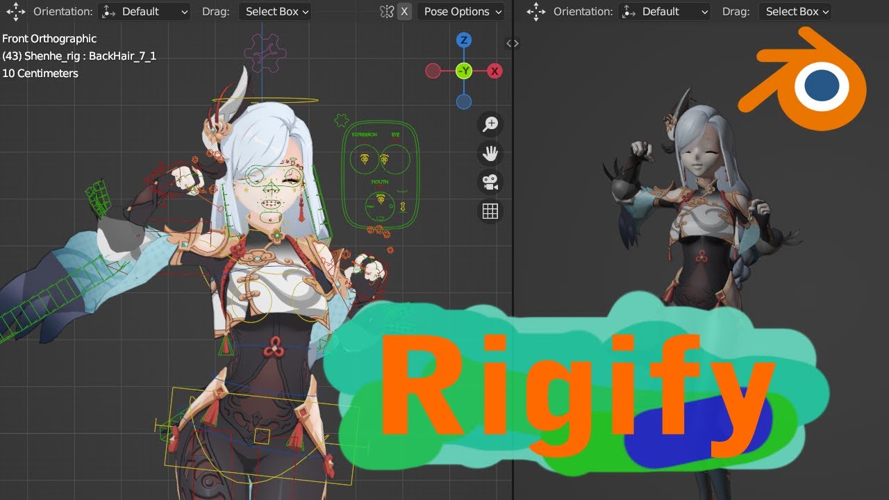 How to RIG MMD Character Shenhe [Rigify]