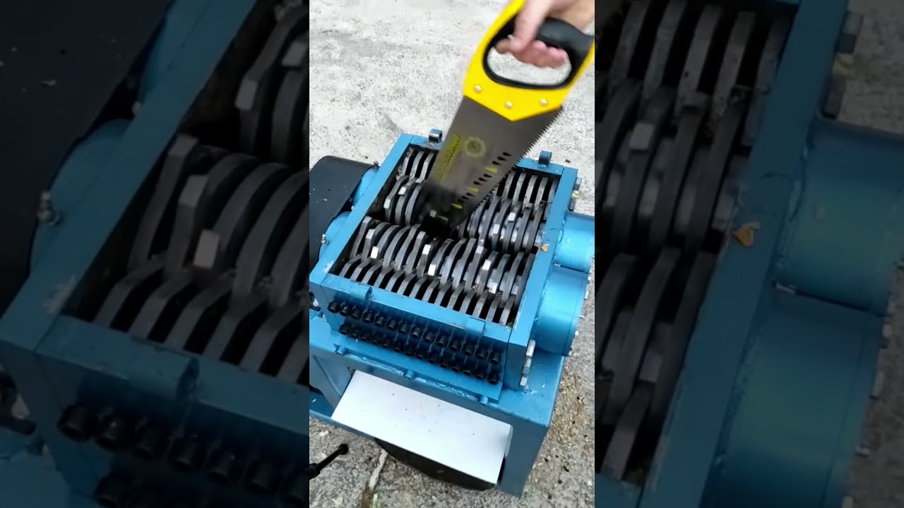 Steel saw shredder at shredder machine at factory #shorts #shredded #recycle