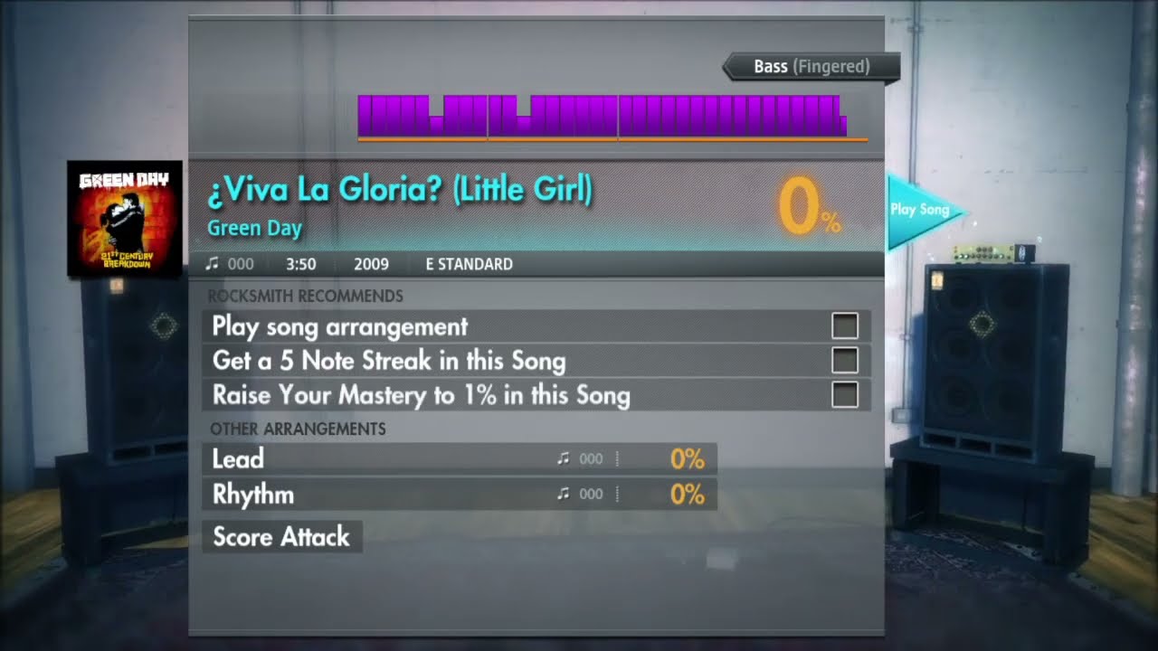 Rocksmith CDLC Green Day '¿Viva La Gloria? (Little Girl)' On Bass