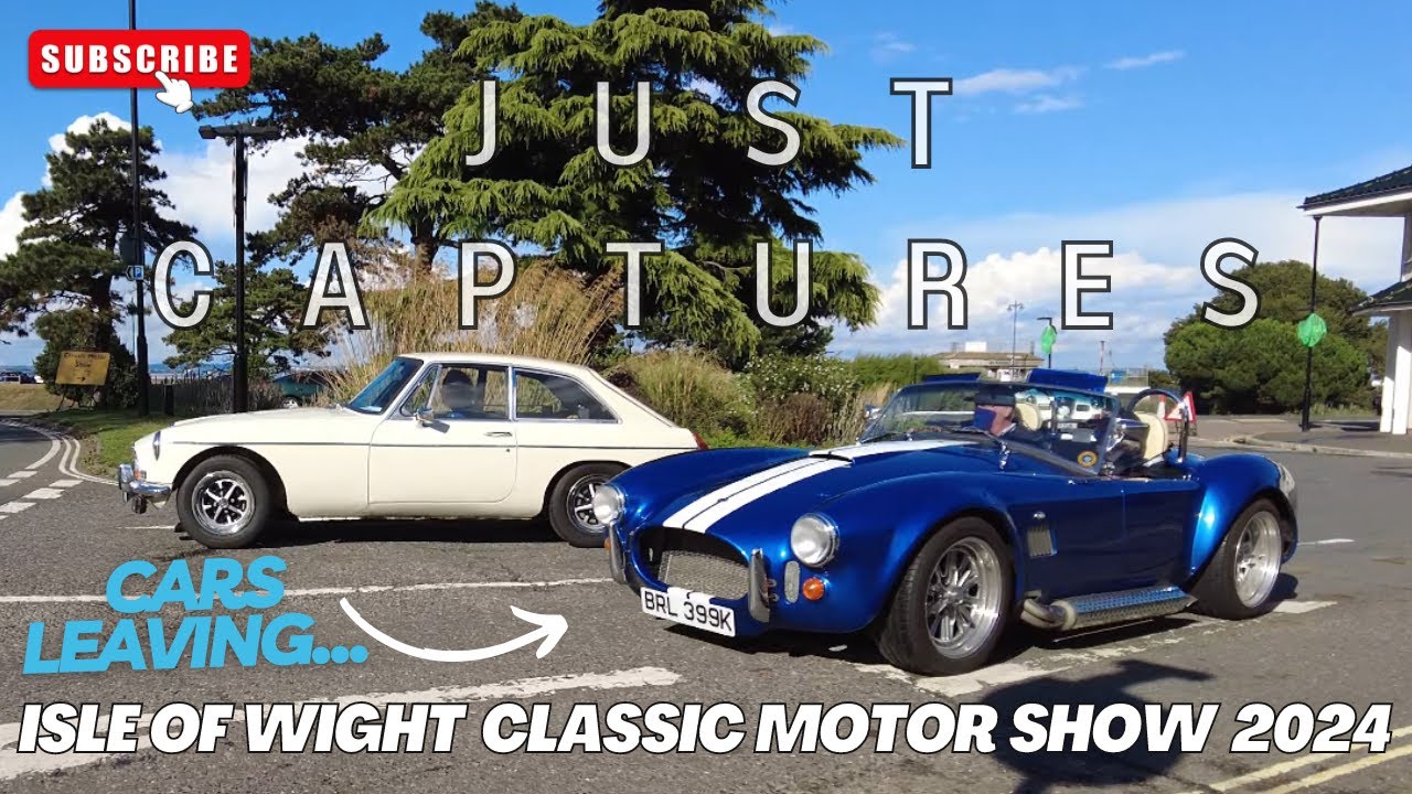 Cars Leaving The Isle of Wight Classic Motor Show 2024