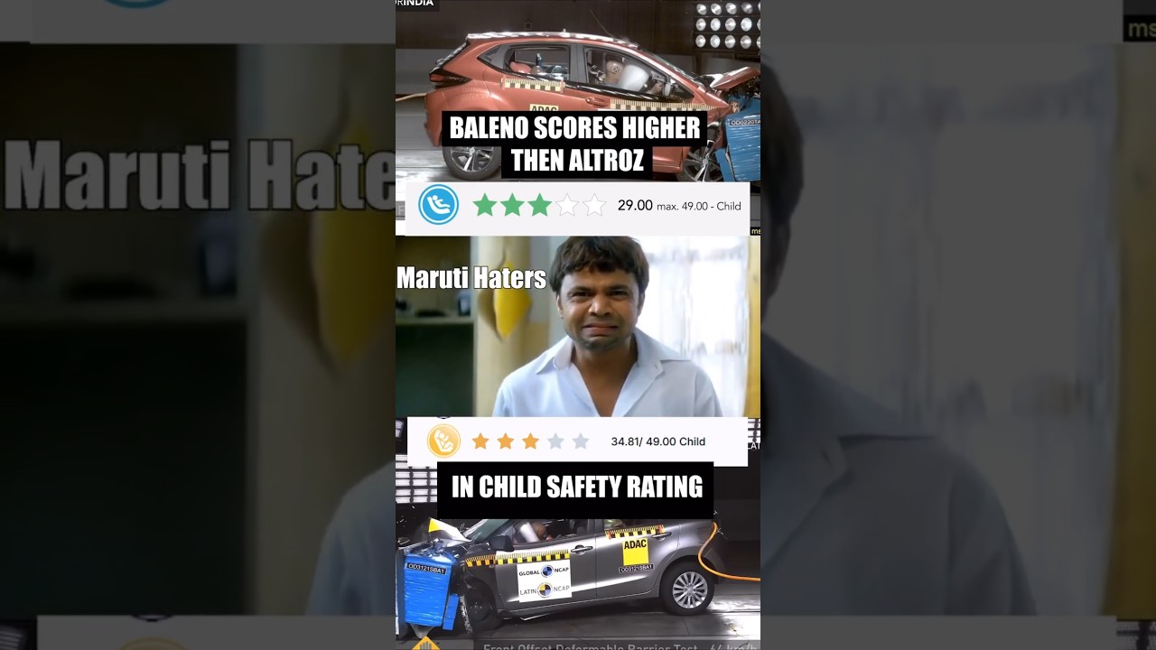 Maruti Baleno Scores More Than Tata Altroz in Child Safety Test by NCAP #marutibaleno #carblogindia