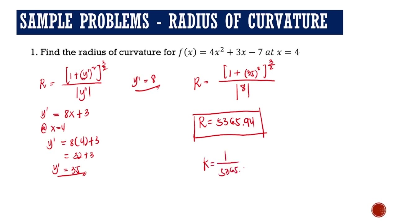 Radius of Curvature