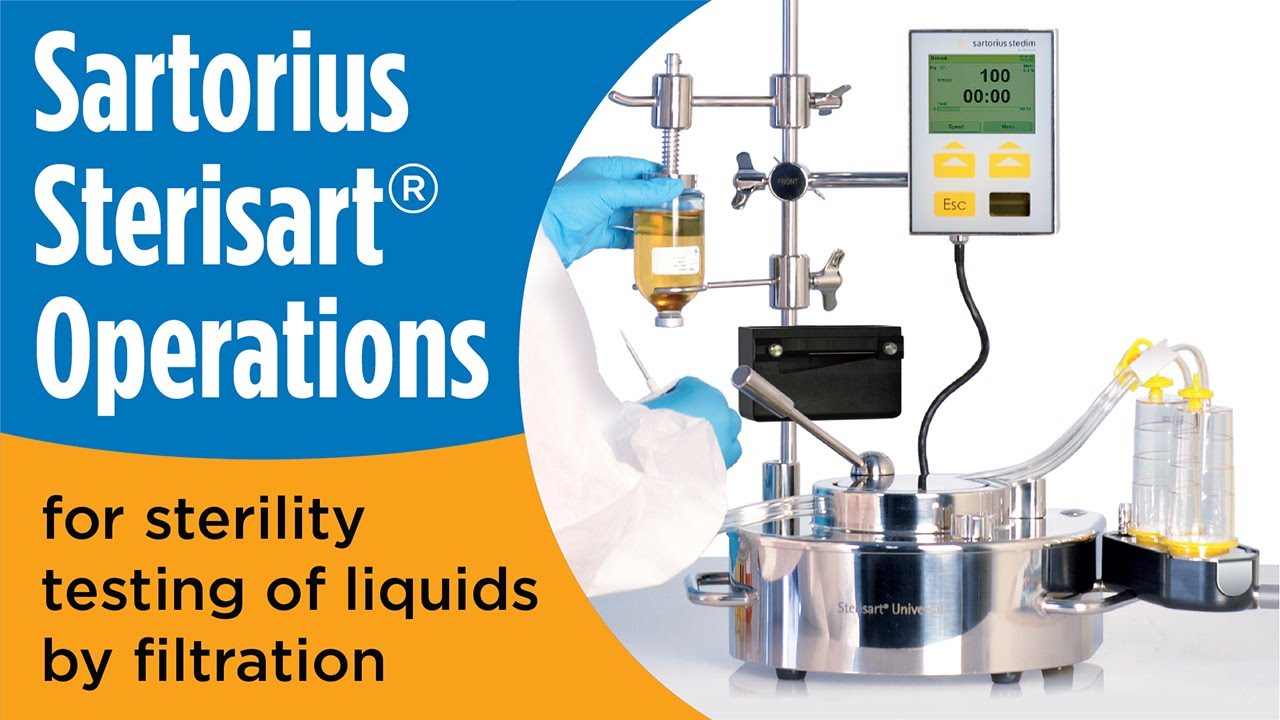 Sartorius Sterisart® Operations for sterility testing of liquids by filtration