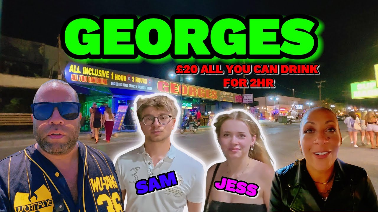 £20 All You Can Drink Georges Faliraki Rhodes With Sam & Jess