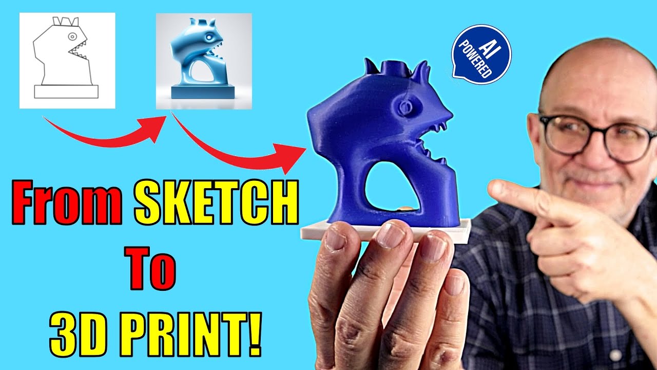 I Turned a Sketch into a 3D Print Using AI – No 3D Skills Needed!