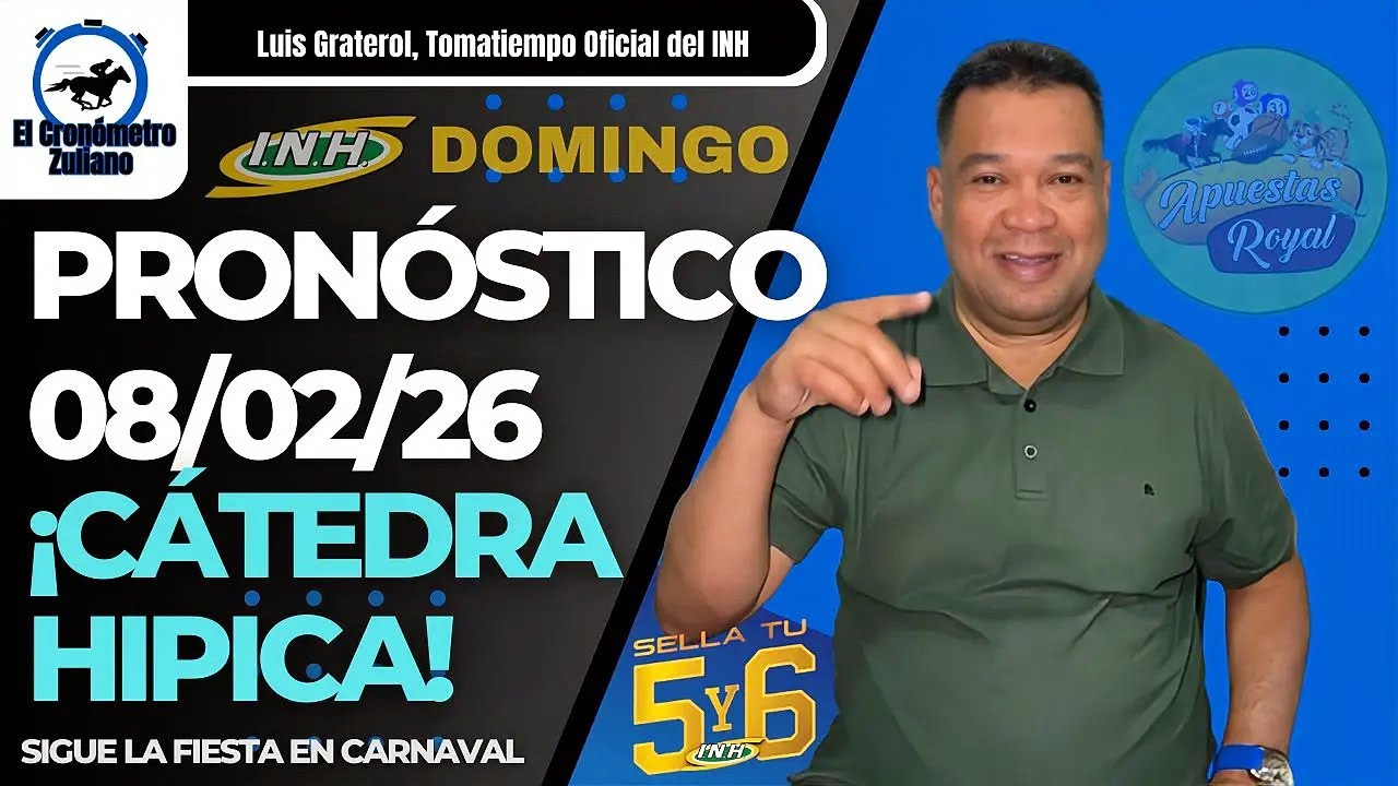 Pronóstico La Rinconada Caracas para el DOMINGO 08 de Febrero del 2026 | Exclusiva | #hipismo #5y6