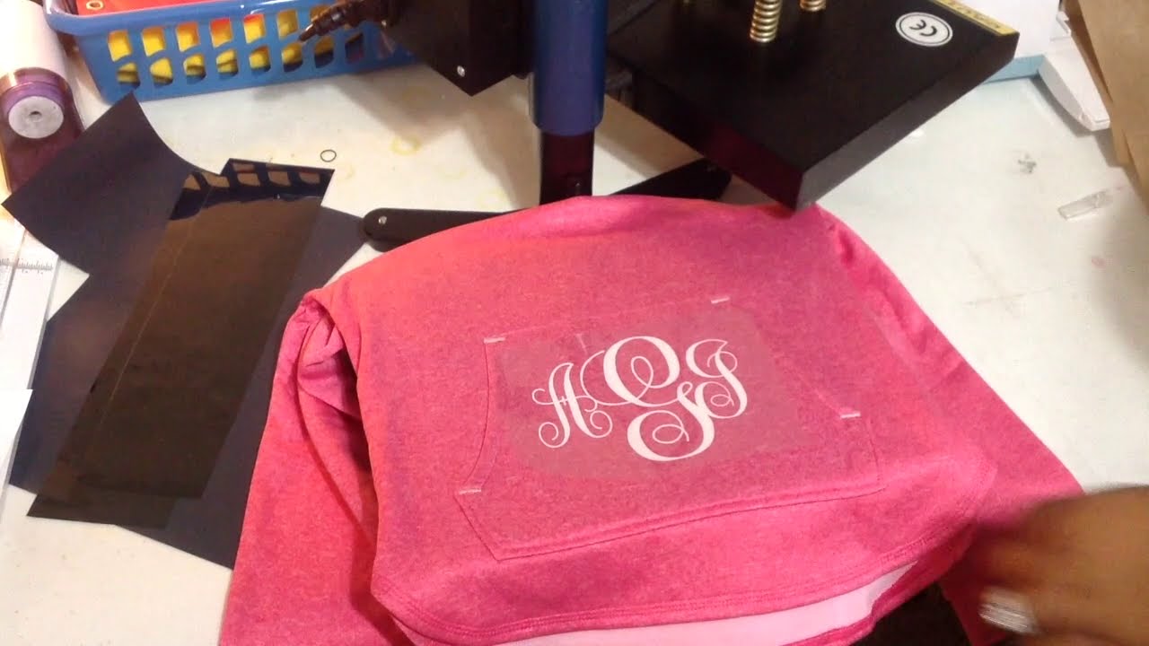 How To Monogram a Pullover Jacket #HTV  #Cricut  #Monogram