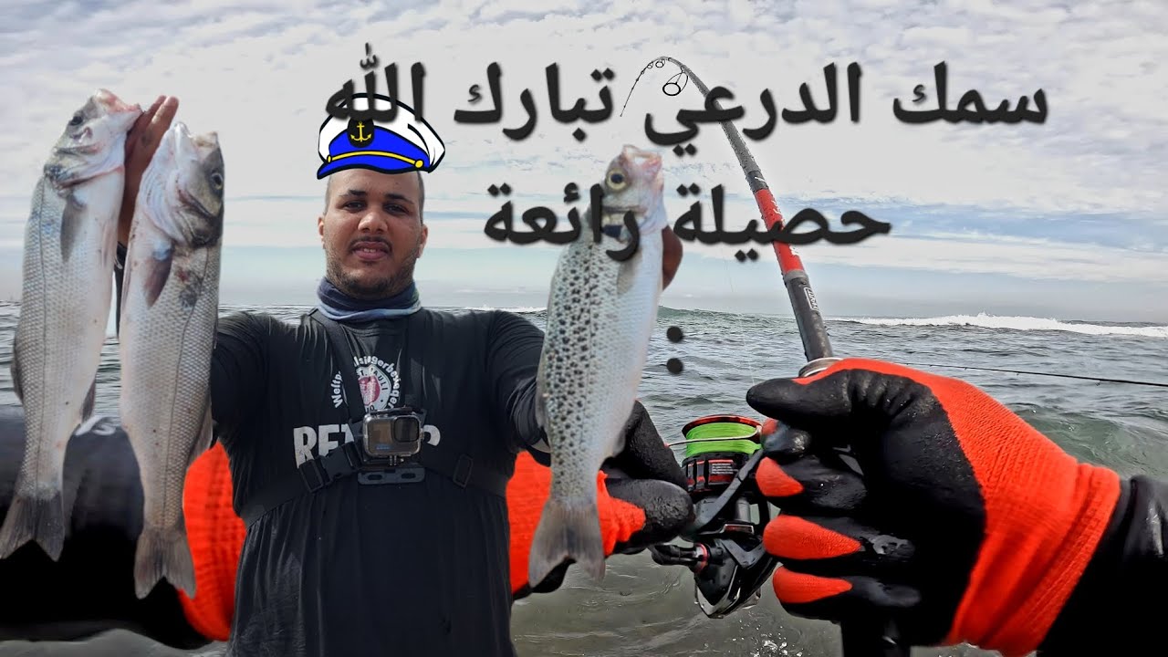 حصيلة جميلة من أسماك الدرعي وسمكة ابلاغ بعد غياب طويل مغامراة جميلة مع بحر هائج