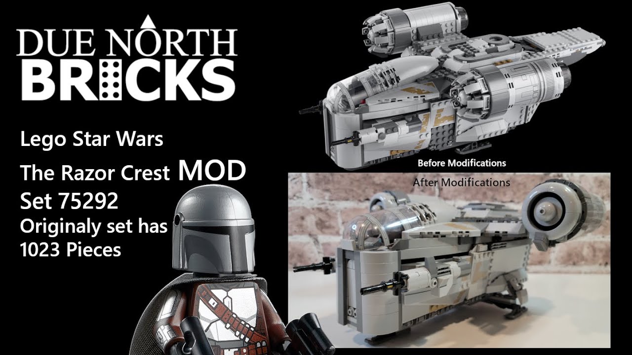 Lego Star Wars The Razor Crest custom MOD (How To Improve Your Set) - 75292