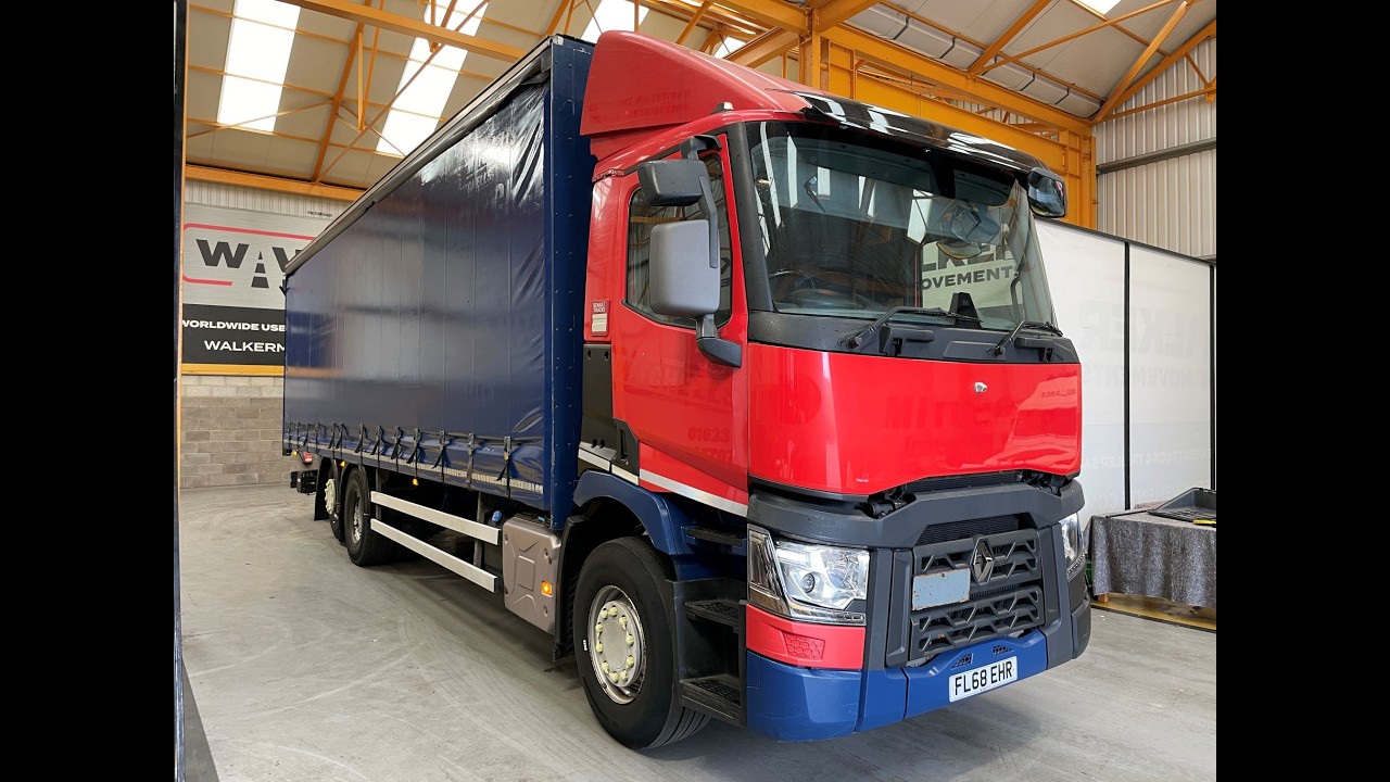 New In Stocklist For Sale: RENAULT T380 *EURO 6*, 26 TONNE 6X2 CURTAINSIDER - 2018 - FL68 EHR