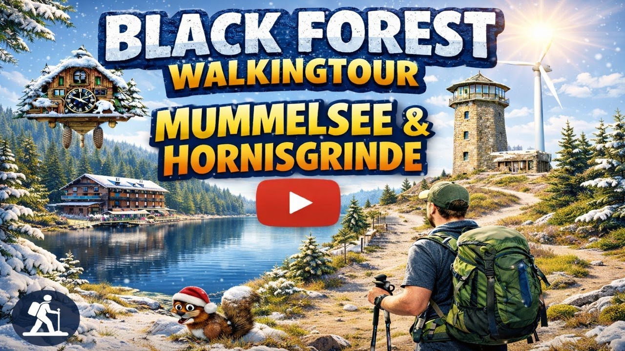 Black Forest Walking Tour 🌲 | Mummelsee & Hornisgrinde | 4K | Winter Walk in Sunshine