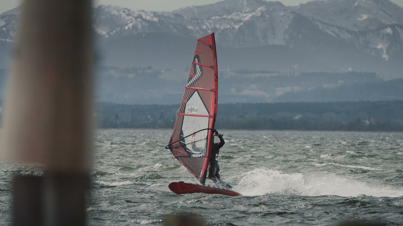 Meiky Wieczorek scores a good day in Ammersee, Germany - Freestyle windsurfing action
