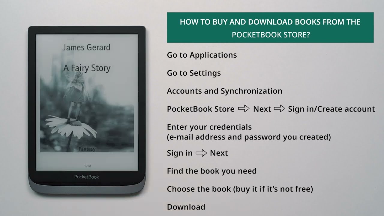 How to buy and download books from the PocketBook store?