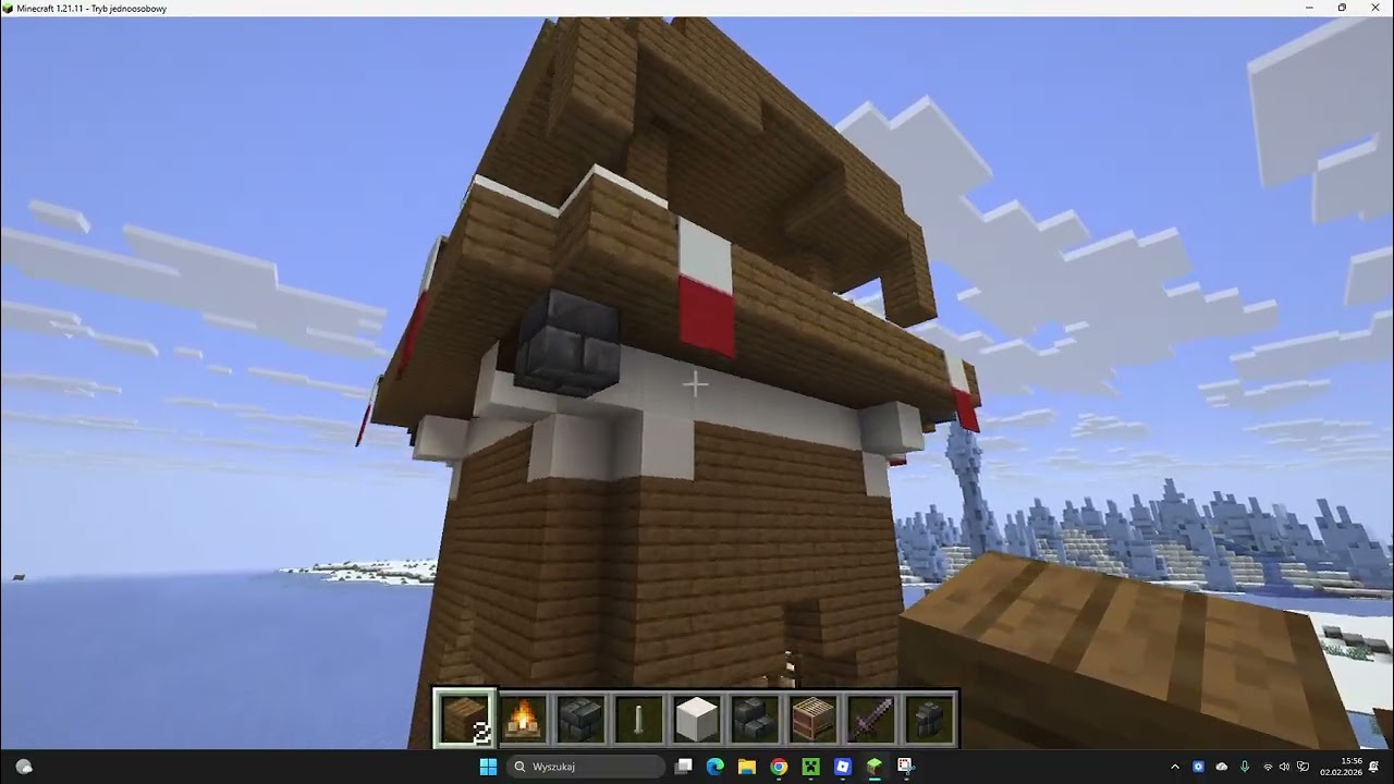 Buduje miasto złosadników cz 3 Dokańczam wieże #pillager #minecraftcreative #pillageroutpost