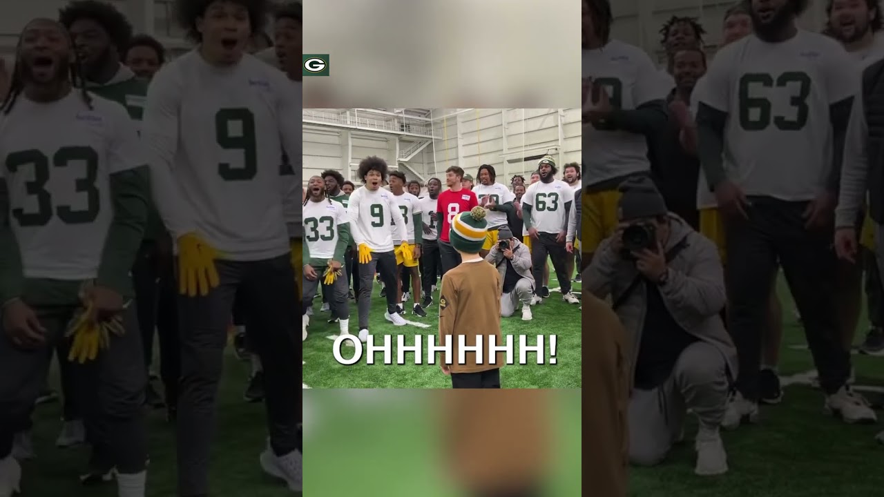 Ten-year-old Jax got to meet the #Packers through Make-A-Wish Wisconsin! 💚💛 #GoPackGo #shorts