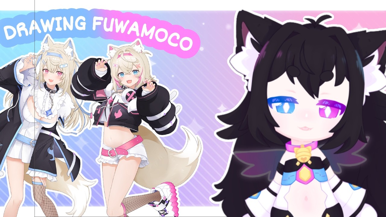 【ART】local cawt draws her favorite dogs (FUWAMOCO)