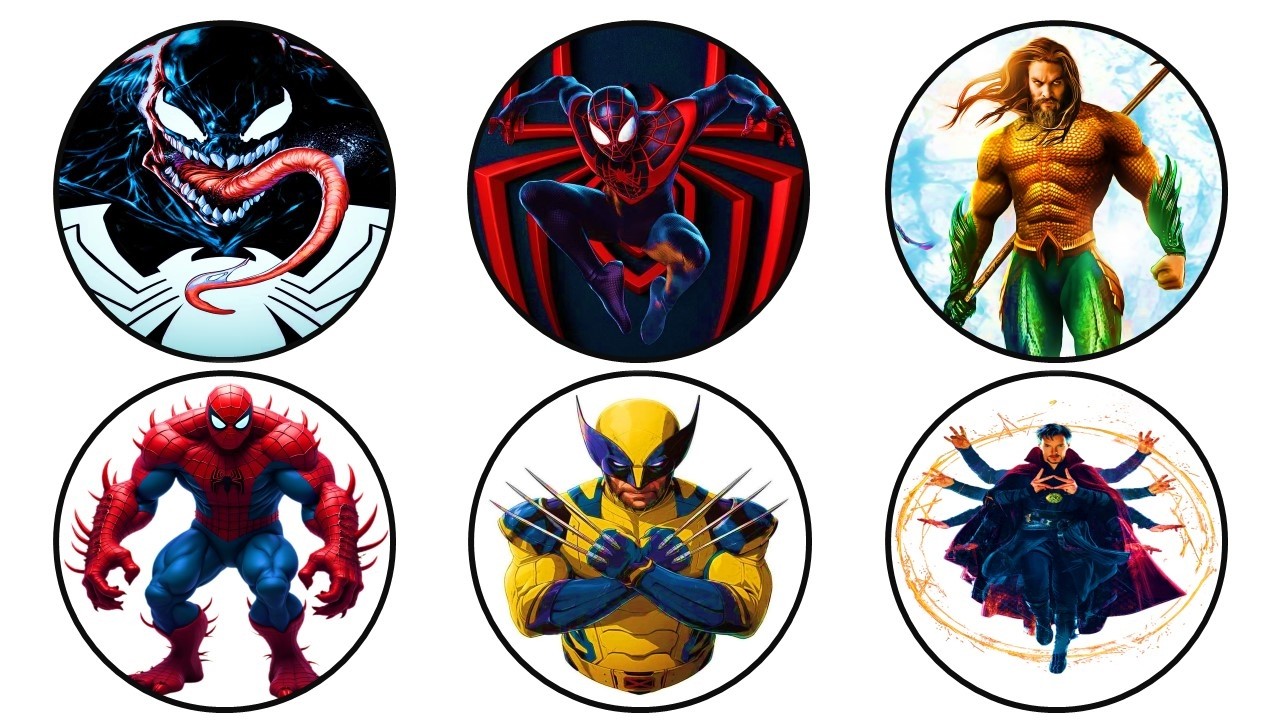 Spin Wheel Superhero Avengers Venom vs Spiderman vs Aquaman vs Wolverine vs Dr Starnge vs Spidey