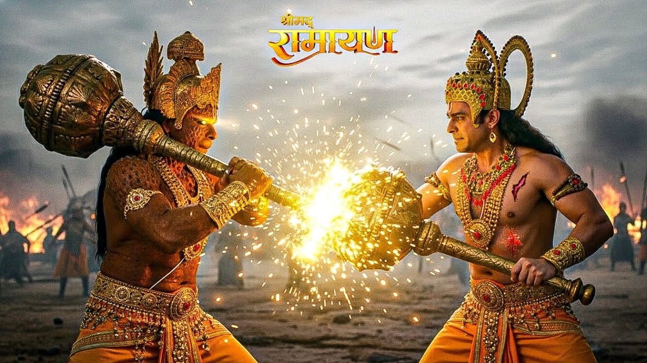हनुमान और उनके बेटे आमने-सामने! देखो किसका बल भारी पड़ा || Shrimad Ramayan