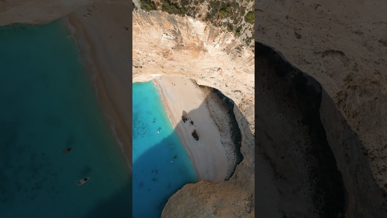 Unreal Flyover at Navagio Beach 🚁 Zakynthos' Shipwreck Cove