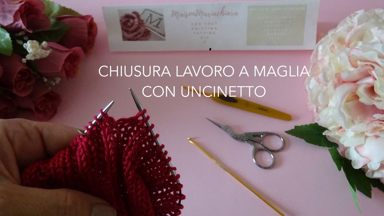 Scuola di Maglia Chiusura con Uncinetto  bordino decorativo idee - Crochetted edge maisonmariachiara