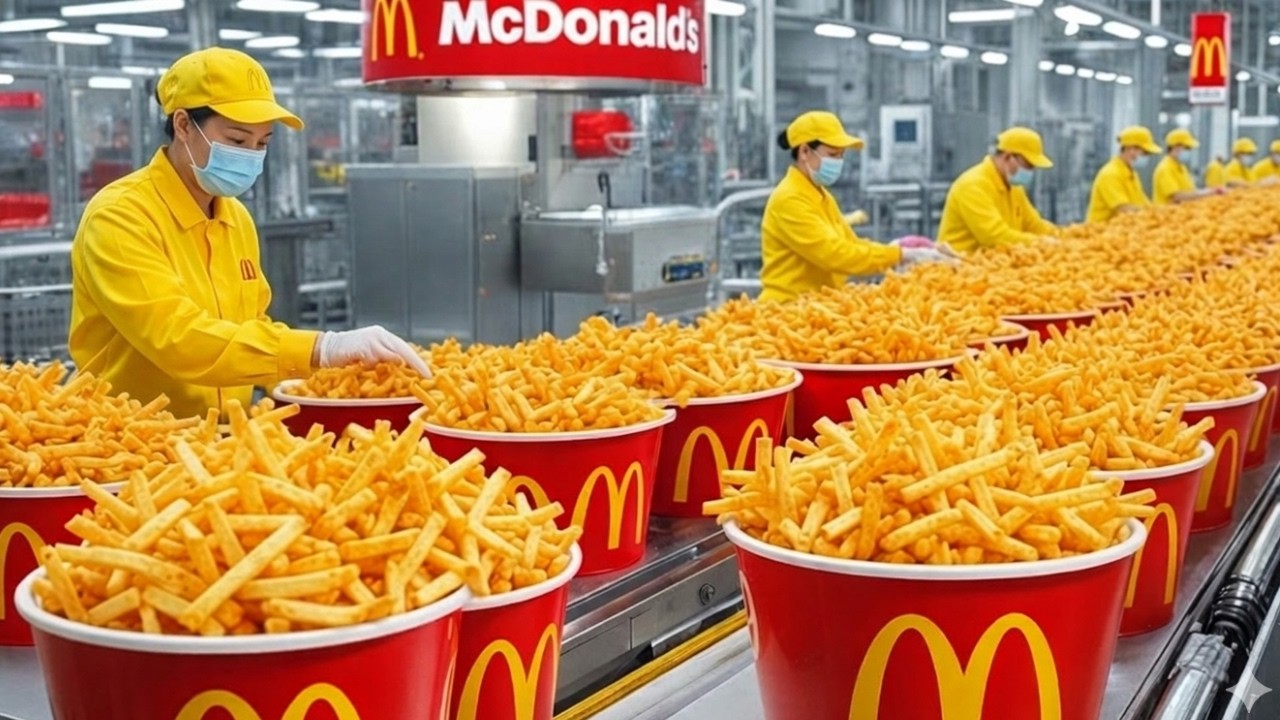 Inside a Huge Fast-Food Fries Factory: From Fresh Potatoes to Millions of Crispy Golden Fries