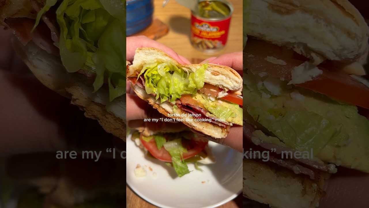 Tortas de jamon for a quick and easy dinner 🥪 #mexicanfood #torta #easyrecipe #quickmeals