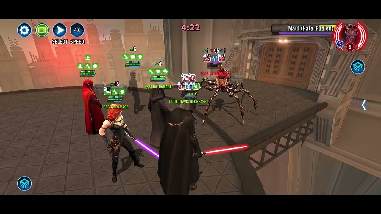 Vader Duel's End (FDC) vs Stranger SK Maul (FDC) - swgoh arena test