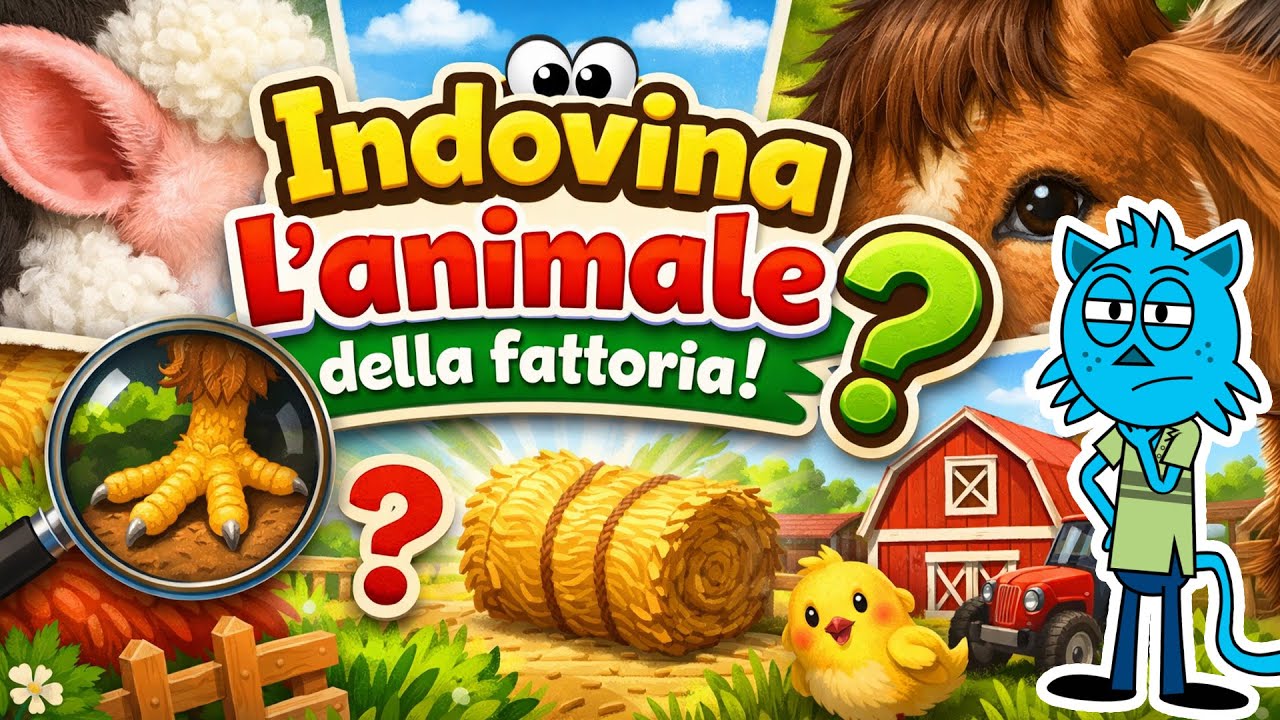 Riesci a indovinare? Animali e oggetti della fattoria 👀🐔