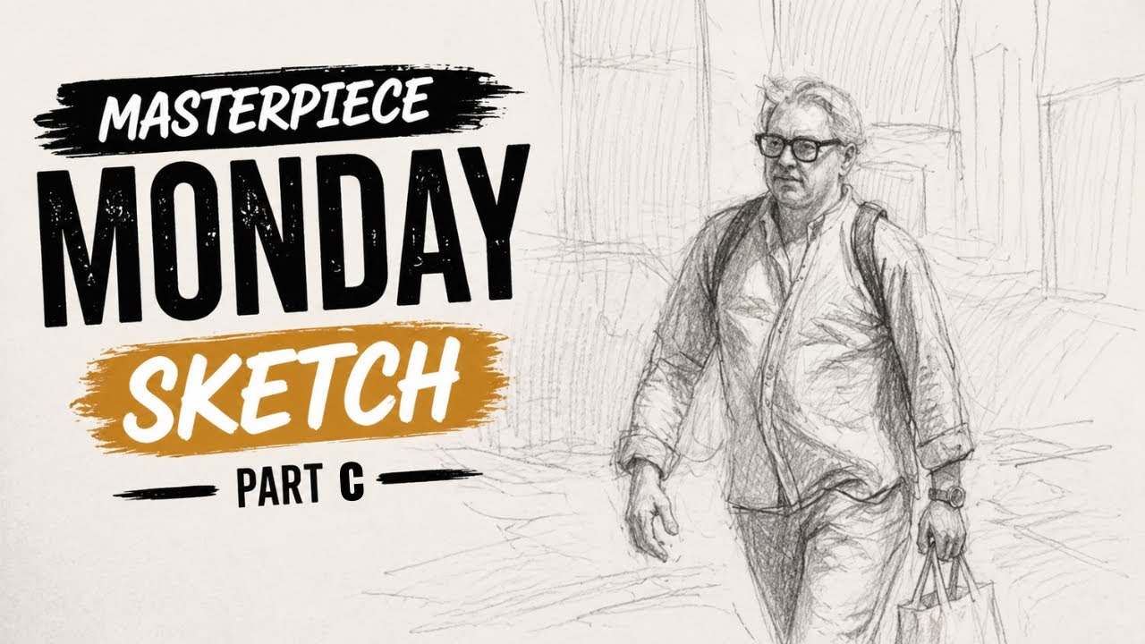 Masterpiece Monday: Man Walking in Italy Sketch (Part C)