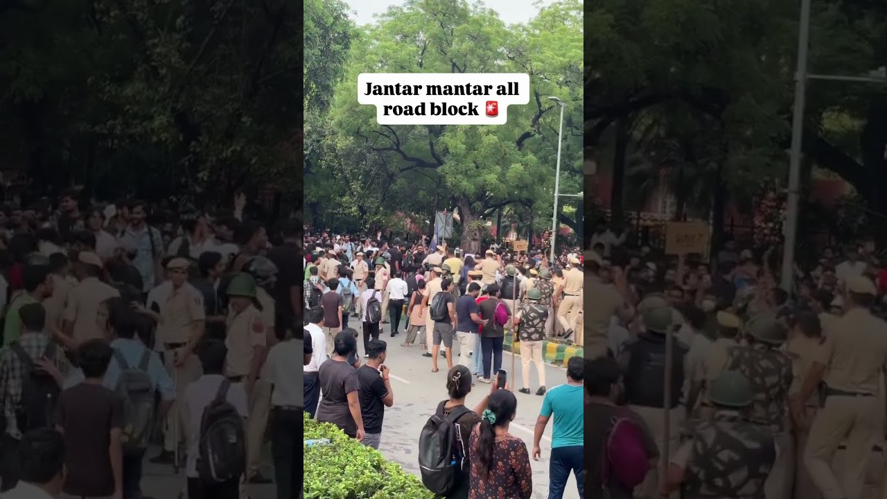 Jantar mantar all road block 😡🚨#jantarmantarprotest #protest #sonamwangchukprotest