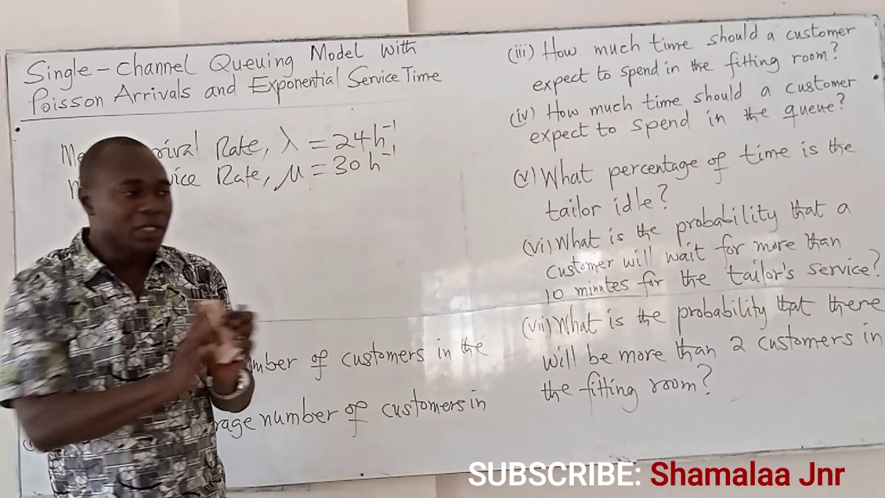Single-Channel Queuing Model by Dr. Douglas K. Boah (Shamalaa Jnr-Archimedes)
