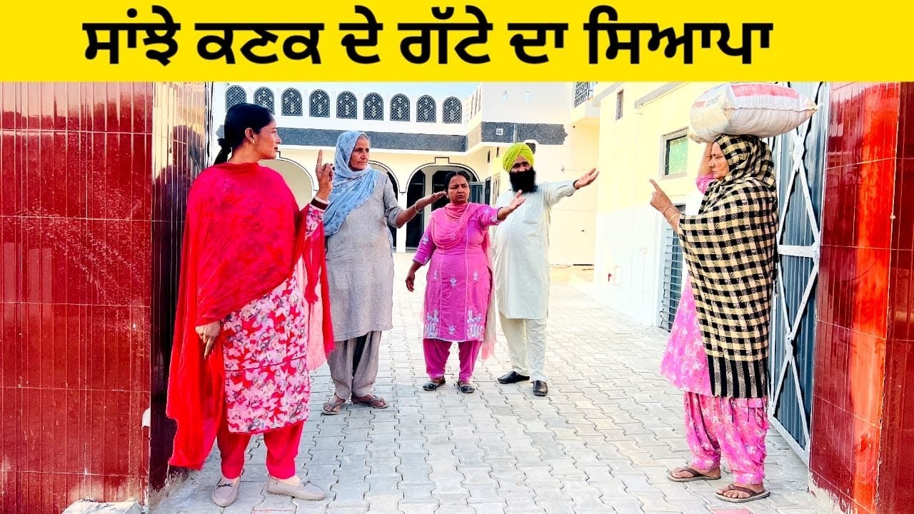 ਸਾਂਝੇ ਕਣਕ ਦੇ ਗੱਟੇ ਦਾ ਸਿਆਪਾ sanjhe kanak de gatte da syapa punjabi short video #sidhufamily #gatte