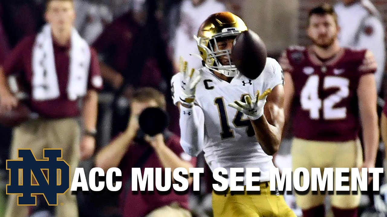 Notre Dame's Kyle Hamilton Picks Off 2 Passes Against FSU  |  ACC Must See Moment