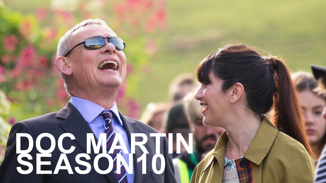 DOC MARTIN SEASON 10 FILMING - CAROLINE CATZ-MARTIN CLUNES