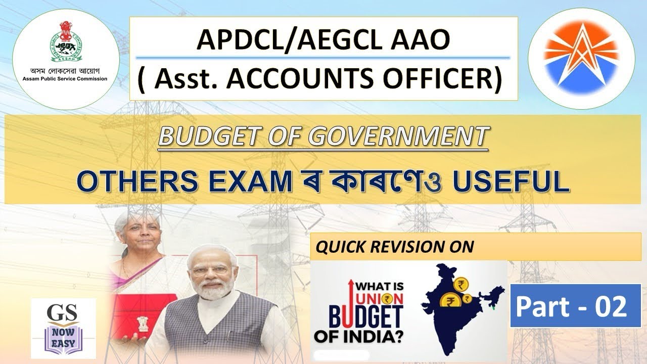 AAO | UNION BUDGET BASICS IN MINUTES PART 02 APDCL AEGCL AAO