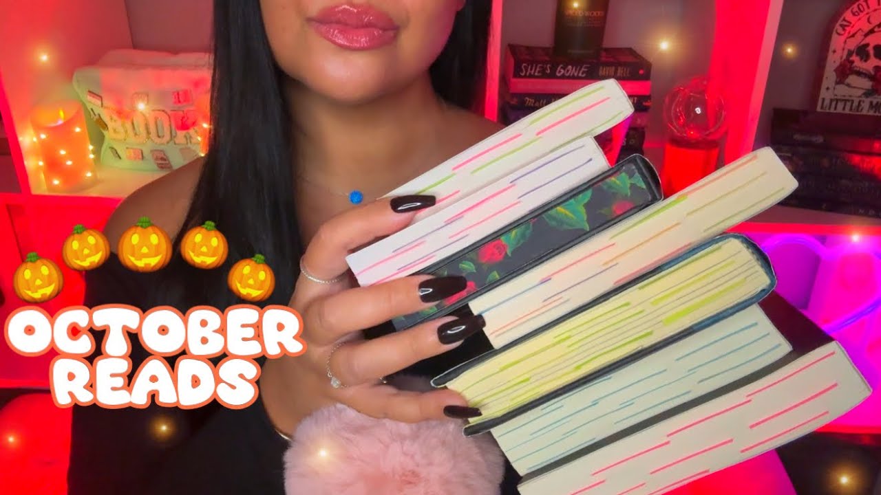 ASMR Books I read in OCTOBER📚 Tingly book tapping & tracing 🎃